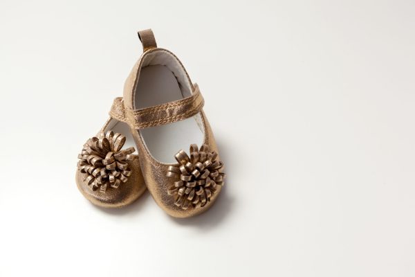 Baby shoes isolated on the white background